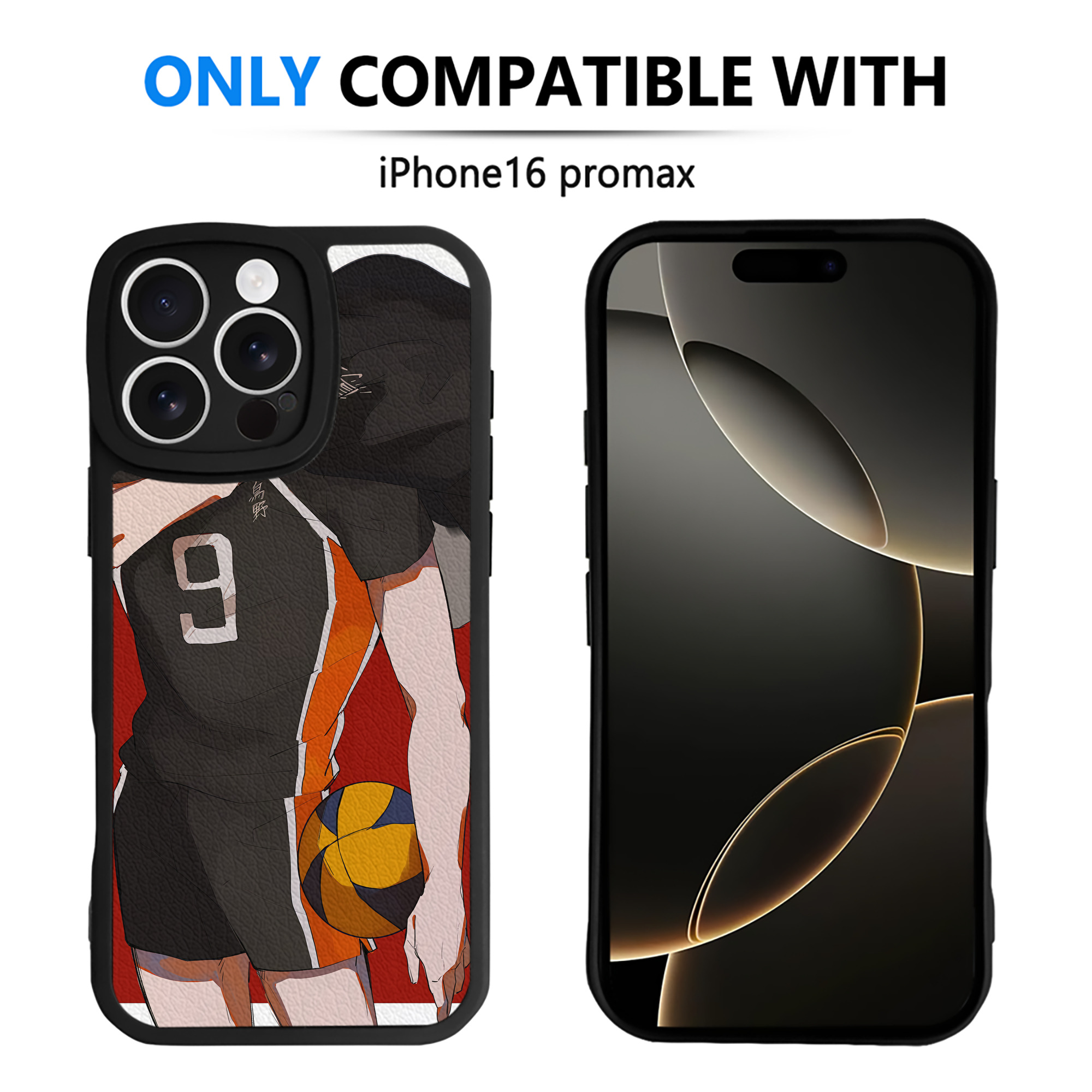 （画像用） ハイキュー!! Haikyu!! 【iPhone 16シリーズ対応】シリコンスマホケース（レザー調） 材質：シリコン